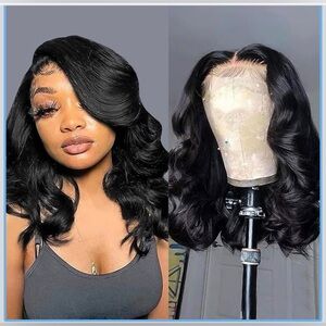 Wear and Go Glueless Wigs Pre Plucked Pre Cut 4x4 Body Wave Bob Wig Human